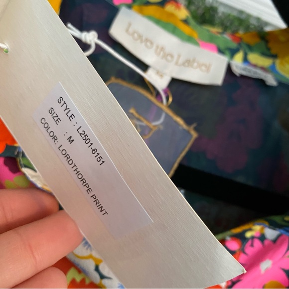 LOVE THE LABEL X Liberty Fabrics Marketa Mini Shirt Dress In Multicolor - Picture 8 of 8